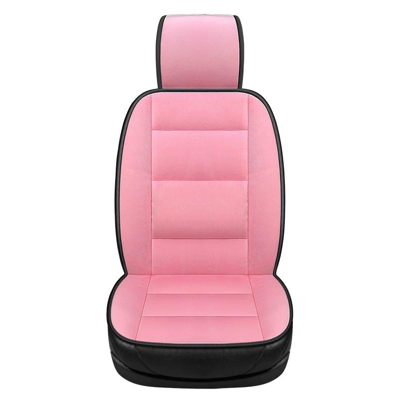 Universal Car Seat Cover Short Pile with Lumbar Support Four Season Car Seat Protector Pad & Cushion