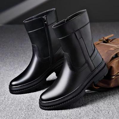 Mode Herrenmode Chelsea Boots Echtlederschuhe Cowboy Herbst Winter Plateaustiefel Designer Hübsch Hoch Motorradstiefel