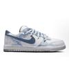Nike Big Blue Sea Racing Leather Wear resistant And Lightweight Low top Skateboard Shoes Men's Blue White 355152-106(Team60-)