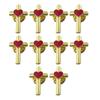 Pack of 10 Enamel Crosses Heart Pin with Secure Clasp for Confident Adornment Lapel Accessory for Everyday Wear