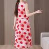 Abito estivo elegante da donna taglie forti, abito lungo senza maniche ampio, abbigliamento vintage femminile