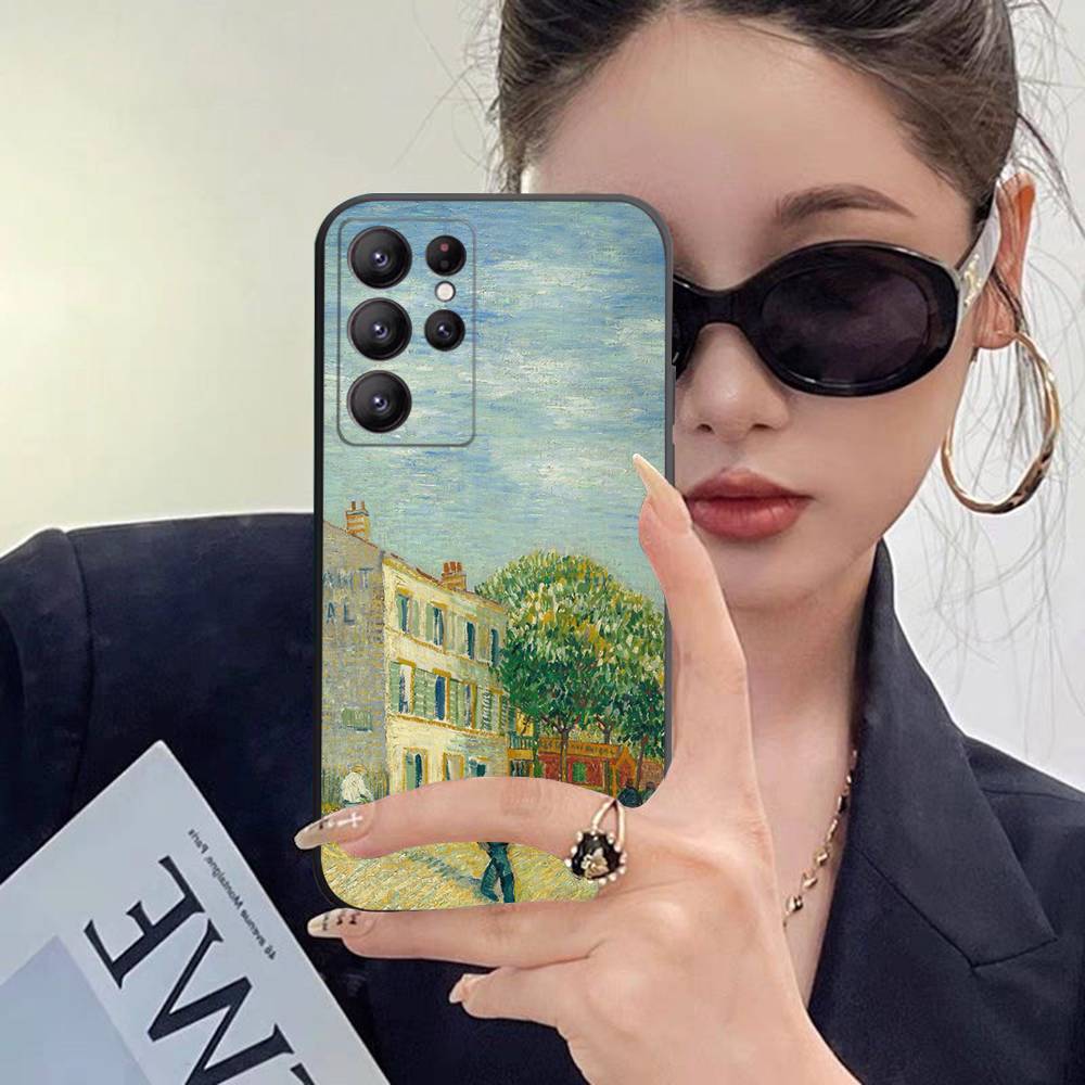 Retro Van Gogh Oil Paint Case For Samsung Galaxy Case S25 S23 S22 S21 S30 S20 S10 Ultra Plus FE TPU Soft Cover