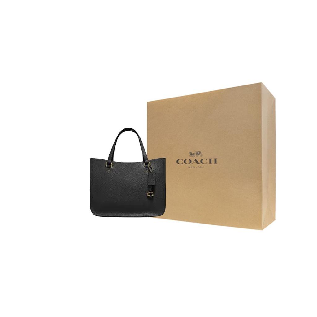 Coach Tyler 28 Solid Color Detachable Shoulder Strap Leather Tote Shoulder Crossbody Bag Large Women Bags Black C3460-B4BK