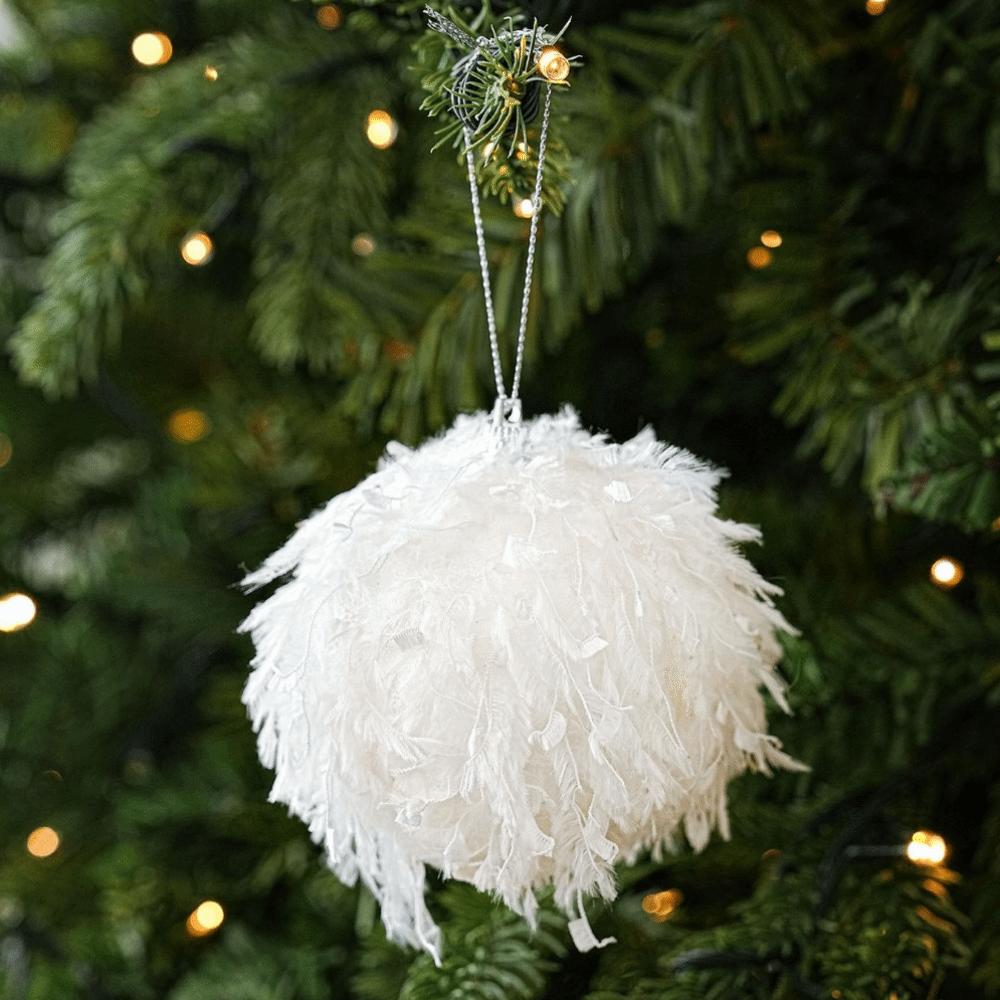 Fluff Texture Xmas Bauble Foam Tree Hanging Decor Creative Christmas Ornament Home Xmas Decor