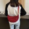 Herbst- und Winter-Rhombus-Knödelbeutel Baumwolltasche 2025 neue Schulter Damenhandtasche vielseitig großvolumig lässige Studenten-Umhängetasche