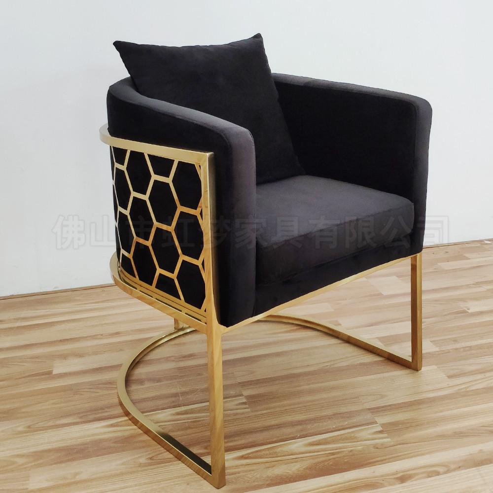 Nordic Living Room Chair-Fabric Upholstery,Light Luxury Design,Single Leisure Seat with Backrest & Armrest,Comfortable Furniture