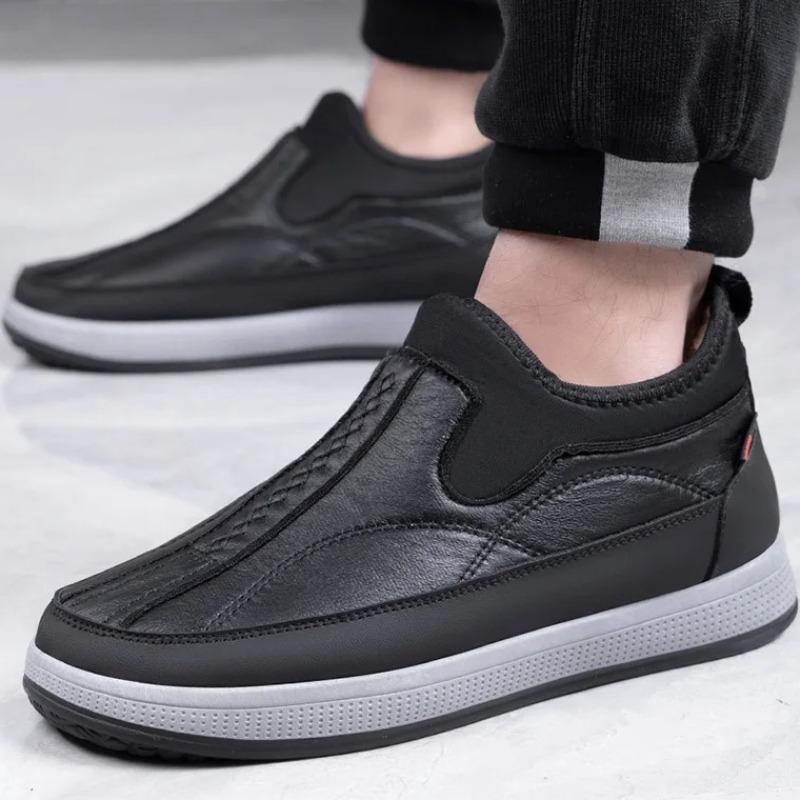 Winter Men's Shoes Outdoor Waterproof Snow Boots Plush Warm Cotton Boots Fashion Casual Ankle Boot Winter Men Boots Botas Hombre