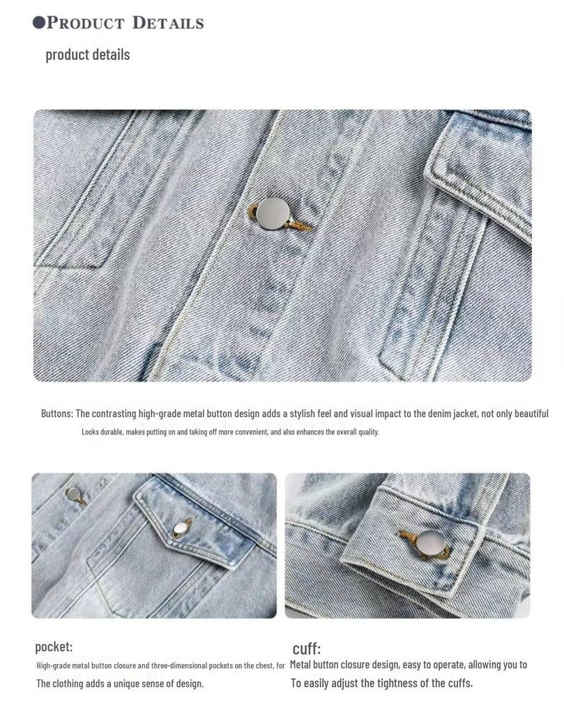 New Korean Retro Denim Jacket - Casual, Stylish Spring/Autumn Top