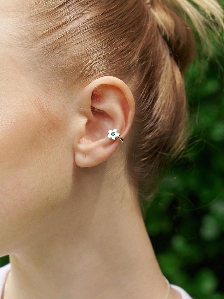 Leeenoir Flower Cubic Earcuff (4Color)