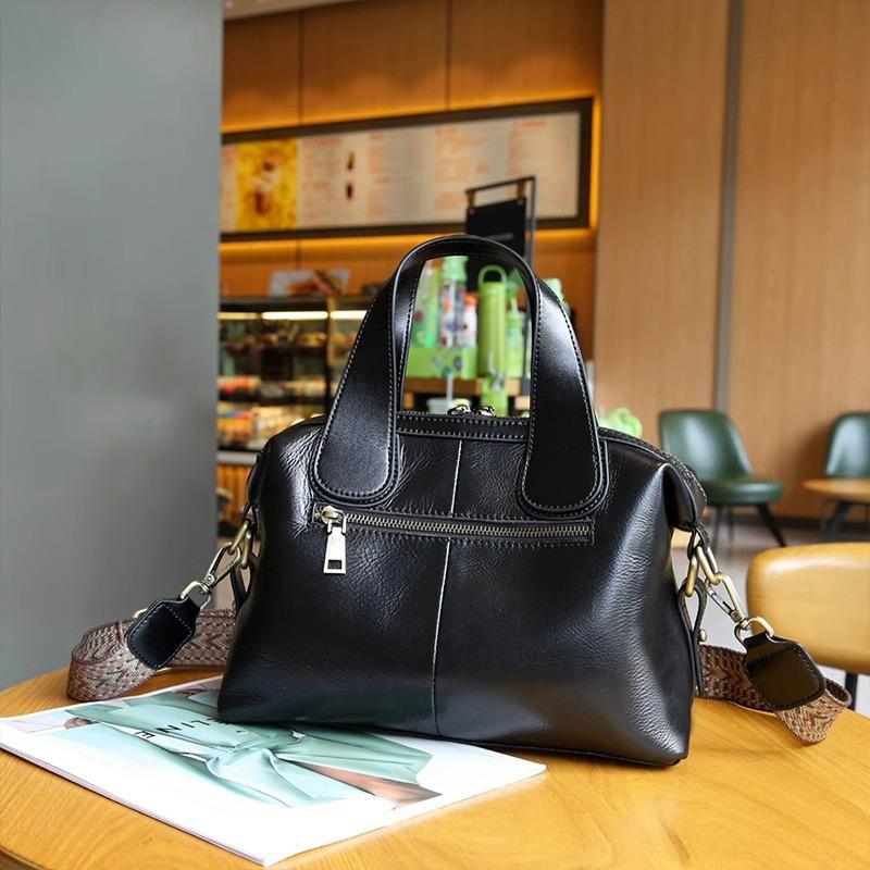 Large capacity leather handbag spring and summer new fashion women's shoulder bag high-end first-layer cowhide tote bag