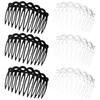 6 Pcs French Hair Combs for Women – Black & White Resin Hair Combs, Decorative Side Combs for Twists, Updos, and Styling Accessories