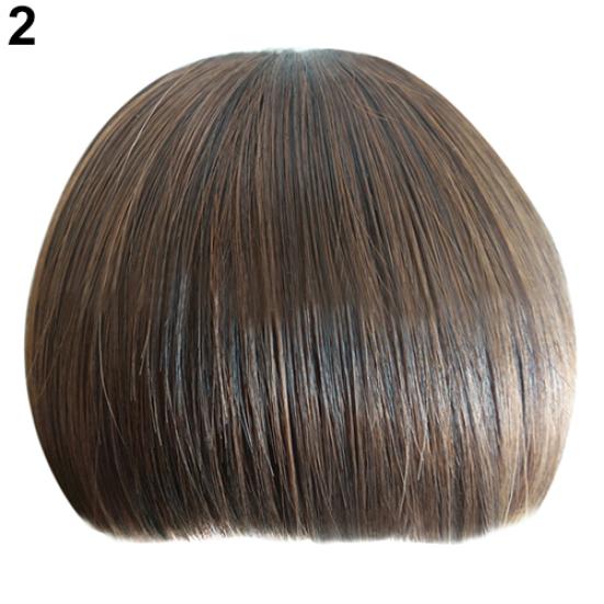 

Красивая заколка для девочек на передние волосы, прямая бахрома, аккуратное наращивание волос с челкой темно-коричневого