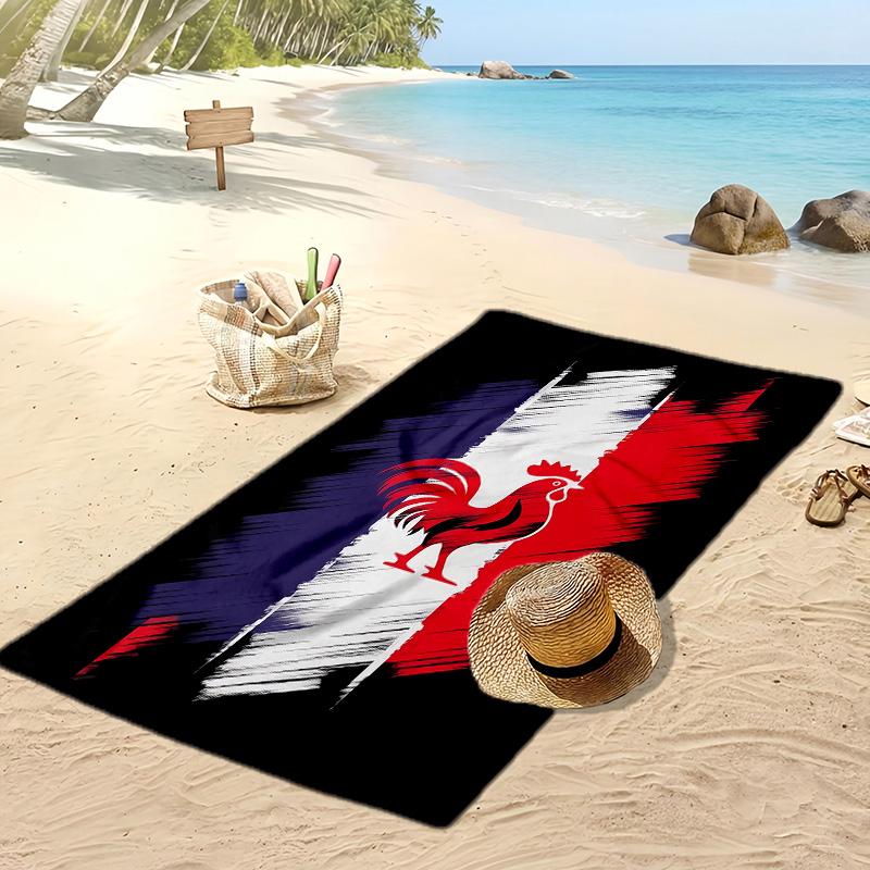 France National Football Team Printed Beach Towel Quick Dry Soft TowelPortable Large Rectangular Beach Blanket for Travel Swimming Pool