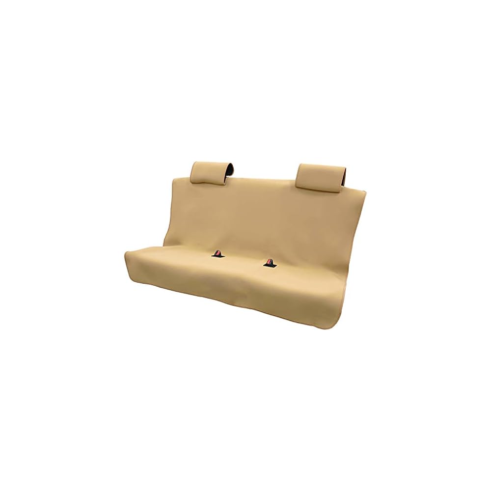 BONFORM AMZ Neoprene Seat Cover for Kei/Regular Cars, Rear Seatbelt Compatible, Includes 2 Pillow Covers, Light Brown, 4683-06LBR