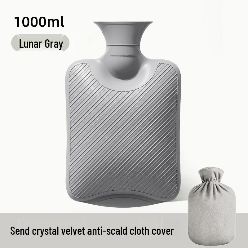 Thickened Cute Plush Hot Water Bottle - Old-Fashioned, Explosion-Proof Design for Warm Feet, Bed Heating, and Hot Compress Therapy