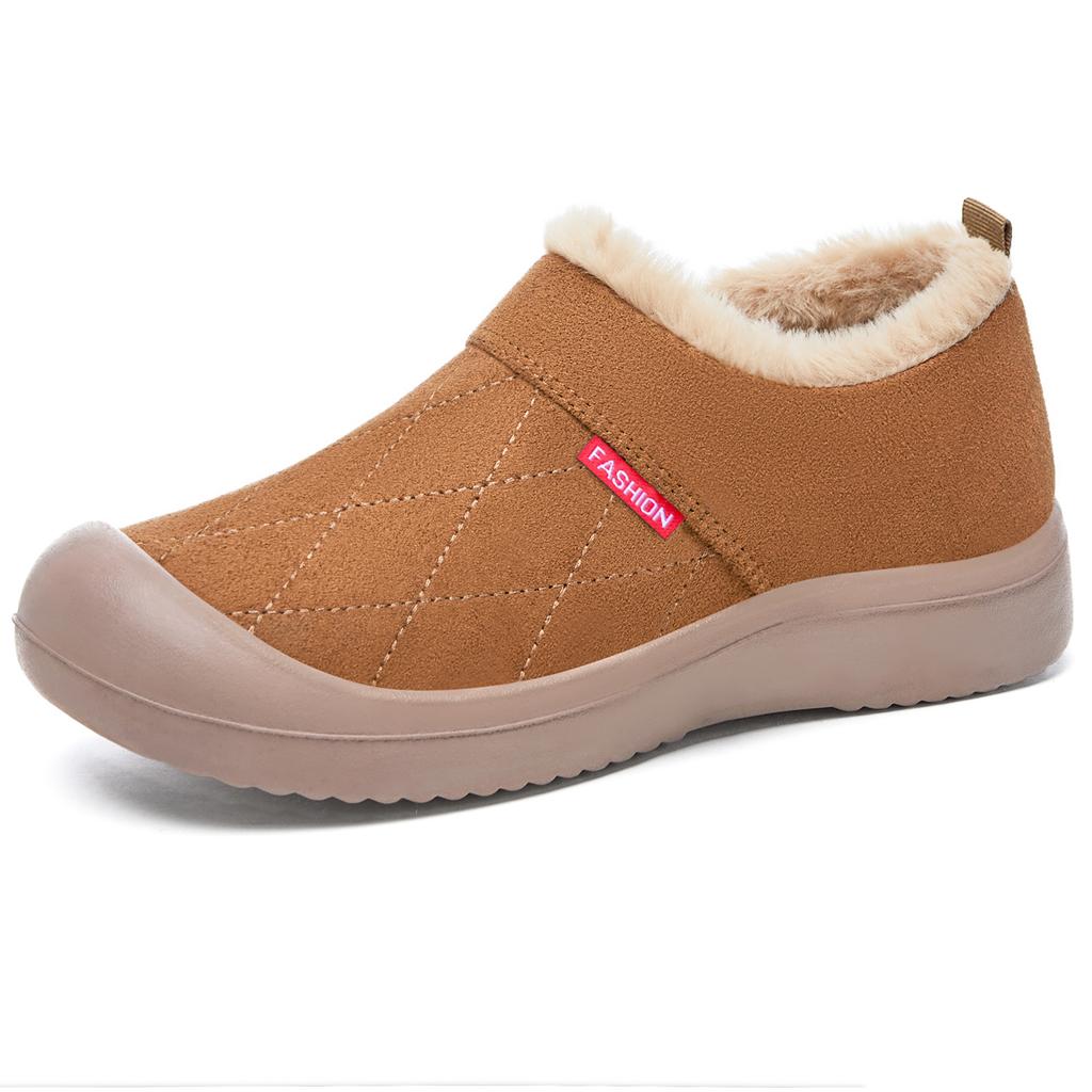 Women's Shoes, Cotton Shoes with Fleece, One-foot Shoes, Soft-soled Short Boots, Cotton Boots