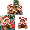 Weihnachts-Teddybär Plüschtier mit Weihnachts-Schal-Design für Kinder und Erwachsene