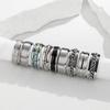 Titanium Steel Rotating Chain Ring Set for Men and Women - 9 Pieces (2024 Fashion)