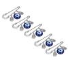 5Pcs Evil Eye Pin Good Luck Unique Design High Durability Premium Material Brooch for Home Party Dating