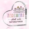 2D Flat Teacher Thank You Gifts Acrylic Desktop Decoration Plaque, Home Decor Plaque Hanging Wall Art Decorative Garden Decoration for Room Door Signs