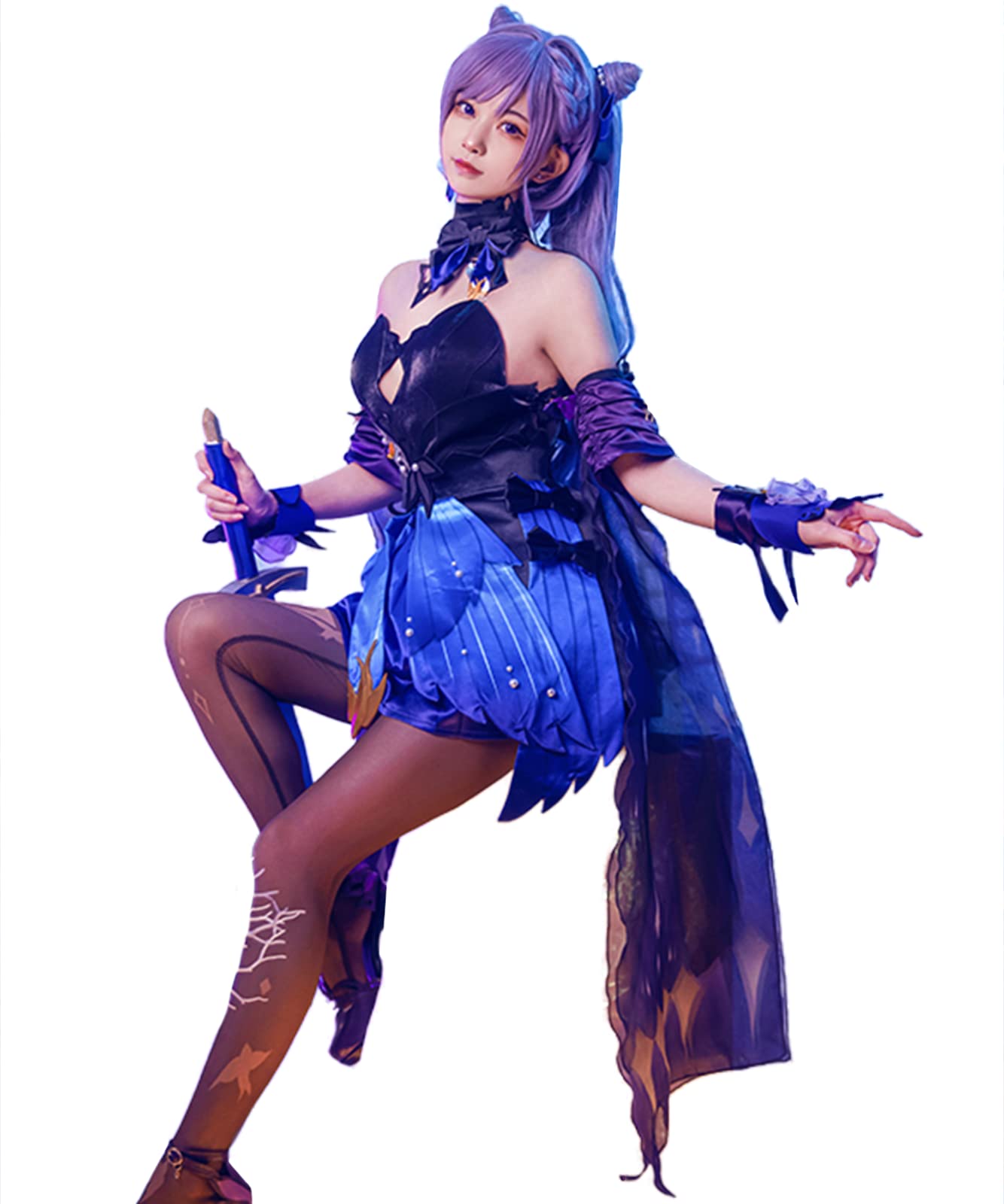 

[Milky Time] Косплей Кэ Цин из Genshin Impact Хэллоуин Ли Юэ Порт Новый скин Радужная юбка Танец