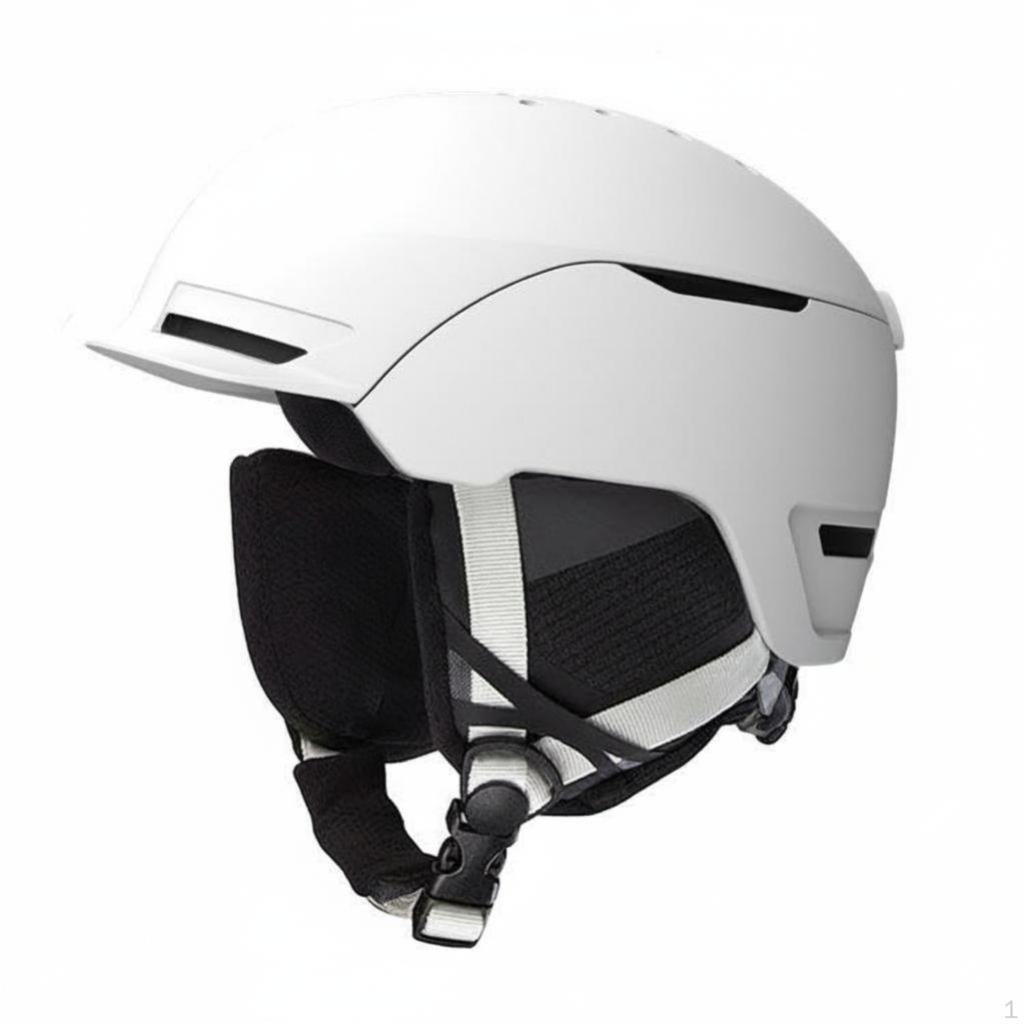 Ski Helmet, Adult Lightweight Protection, Adjustable, Versatile, Black S White