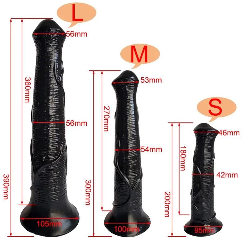 Horse Dildo Prostate Massager Bendable Anal Plug Sex Toy for Women Men Gay Adult Big Dick Cheap Butt Plugs 18