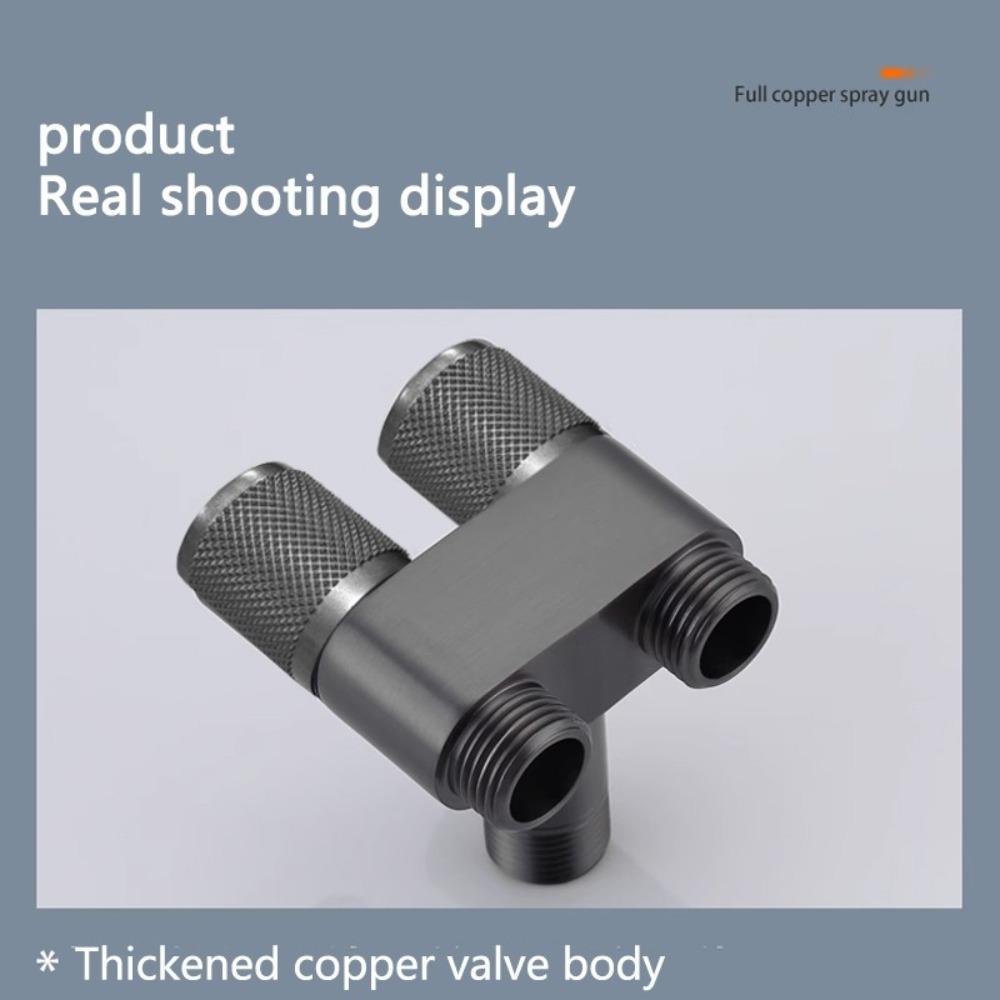 Stainless Steel Material Handheld Bidet Sprayer Double Outlet Bathroom Bidet Set  Bathroom Cleaning