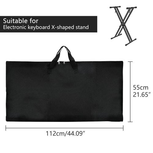 Musiin Oxford Cloth Electronic Piano X-Frame Bag, Portable Handbag with Piano Keyboard Stand for Travel and Storage
