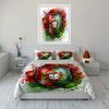 Portuguese flag-themed shield. Bedding sets Duvet cover sets Duvet covers Pillowcases(1*Duvet Cover 2*Pillowcases without duvet insert)