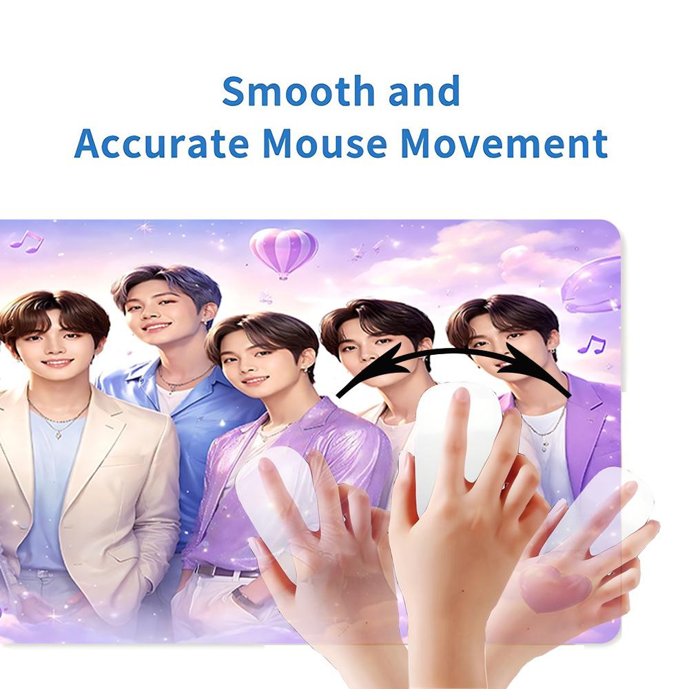 Kpop Stars Pastel Dreams Large Gaming Mouse Pad Nonslip Rubber Base Waterproof Desk Mat For Office Pc Laptop