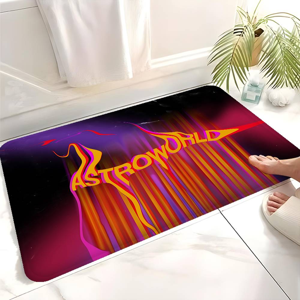 Travis Scott Astroworld Door Mat Cheaper Anti-slip Modern Living Room Balcony Printed Bedside Mats