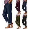 Damenmode - Jeans-Look in Farbe - Gerade geschnittene lockere Hose mit elastischem Bund