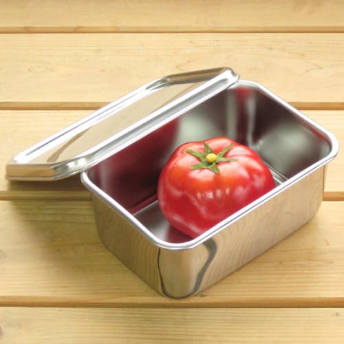 Nagao Tsubame-Sanjo Deep Container, 16.2cm, Square Storage Container, 18-8 Stainless Steel, Size S, Made in Japan