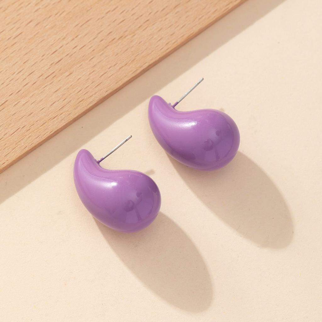 Summer Candy Color Bamboo Knot Earrings Acrylic Big Earrings For Women Personalized Vintage Fashion Jewelry Accessories