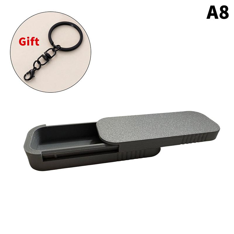 

Mini Sliding Cotton Swab Storage Box With Keychain Portable Swab Case For Travel And Daily Use Dust-Proof Keeps Clean