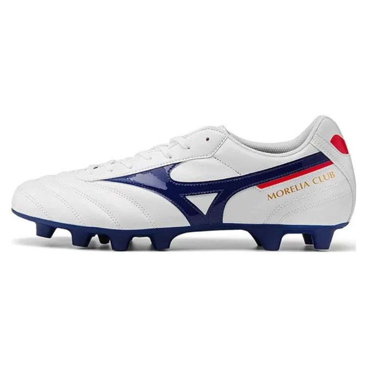 Mizuno Morelia Ii Club Artificial Turf Shock Absorption Anti-Slip Durable Soccer Shoes Men Sneaker White Blue P1GA211625