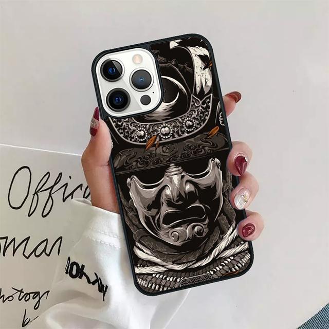 Samurai Mask Warrior Helmet Coque Shell For iPhone 17 Air 15 16 14 13 12 Pro Max 11 Pro Max Plus Phone Case Cover