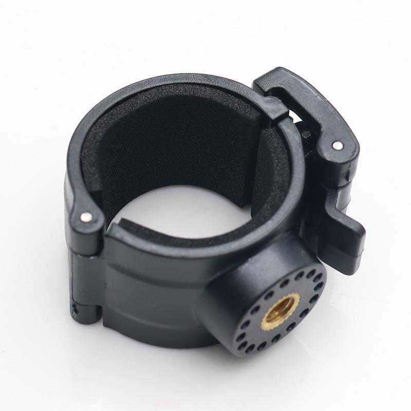 

Round Flashlight Holder: Bicycle Light Clip & Tripod Adapter