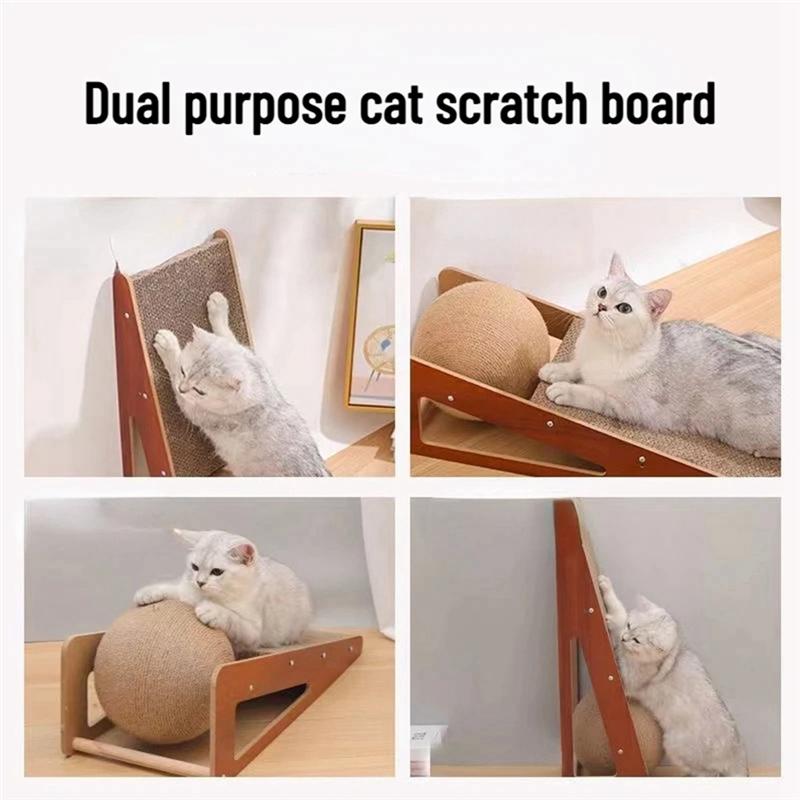 M-Modern-Cat Climbing Board Tripod Type Detachable 3 In 1 Scratching Post Grinding Claw Pet Supplies