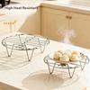 Cookware Steam Rack Insert, Round Metal Tray with Support Feet for Warming Plates, Heating Bowls, and Kitchen Cooking