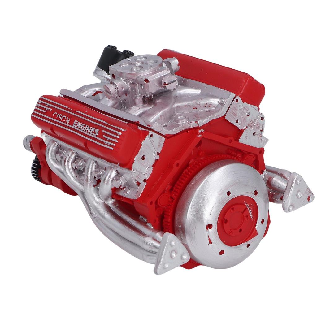 V8 Engine Building Resin V8 Car Engine Model Desktop Display Ornament Home Decoration for Teens Adults