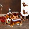 Lahve na whisky Kloboučkové lahve na alkohol ve tvaru jezevčíka Dekorativní zvířecí soška Nádoba na víno Průhledný karafka dárky