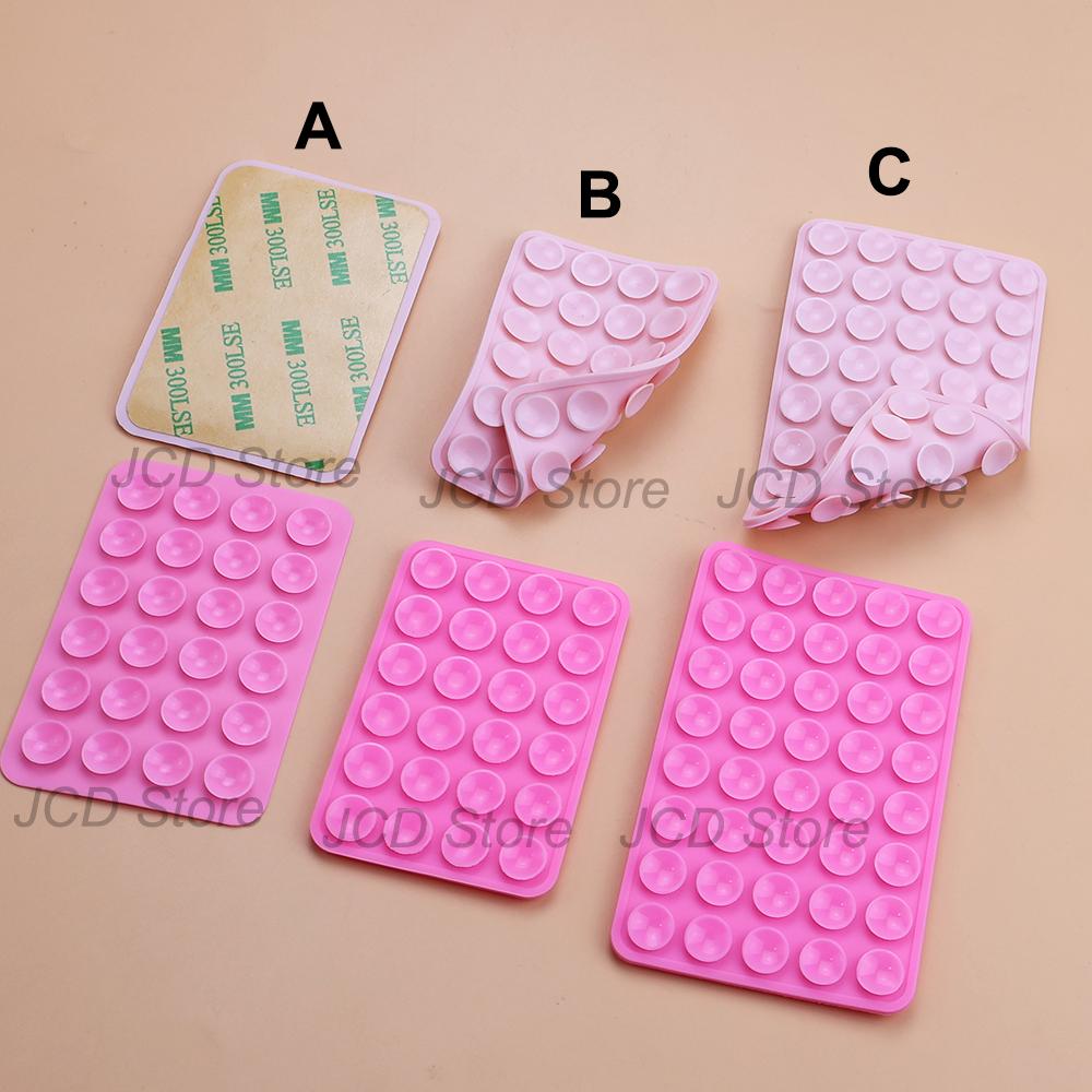 Single-sided Double Side Silicone Suction Pad Mobile Phone Fixture Suction Cup Backed Adhesive Silicone Rubber Sucker Pad Fixed 7