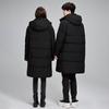 Couple Style Outdoor Thickened Hooded Down Cotton Jacket for Men and Women The Same Winter Medium-length Loose Cotton Jacket