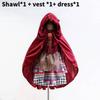 Costume da Ragazza Hocus Pocus per Halloween Bambini Cosplay con Stampa a Quadri per Bambine Piccole