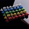 Polyhedral 7-Die Carved Pattern Dice Set D4 D6 D8 D10 D% D12 D20 for Game