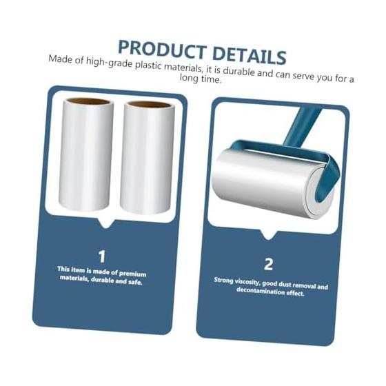 Viscous Pet Hair Remover, Adhesive Roller for Clothes and Furniture, Small, Odorless, Compatible, Household Cleaning Goods