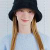 Classic Heart Angora Bucket Hat_black