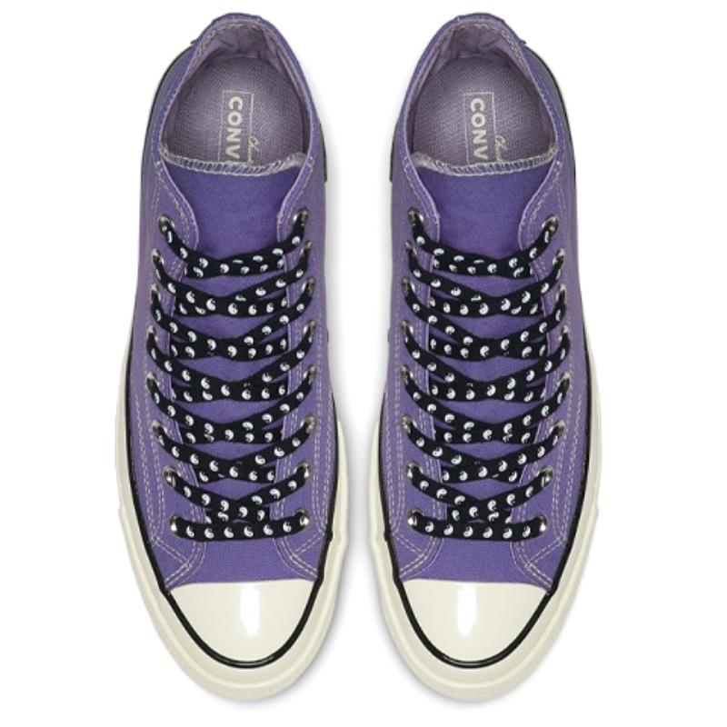 Converse Chuck Taylor 1970S Hi Round Toe Lace-up Mid-top Canvas Shoes Unisex Purple